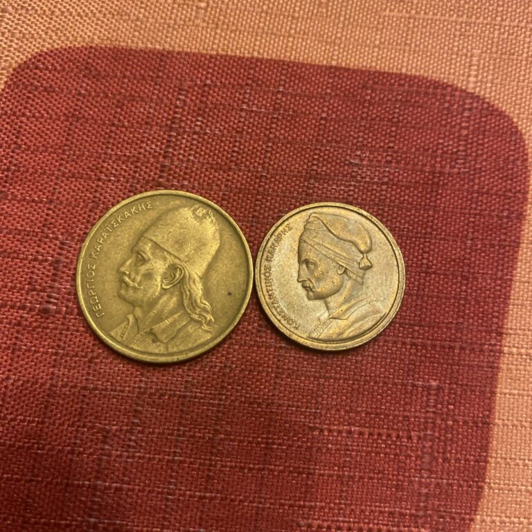 Read more about the article 1982 Greece  Drachma  1976 2 Drachma 2 Coins