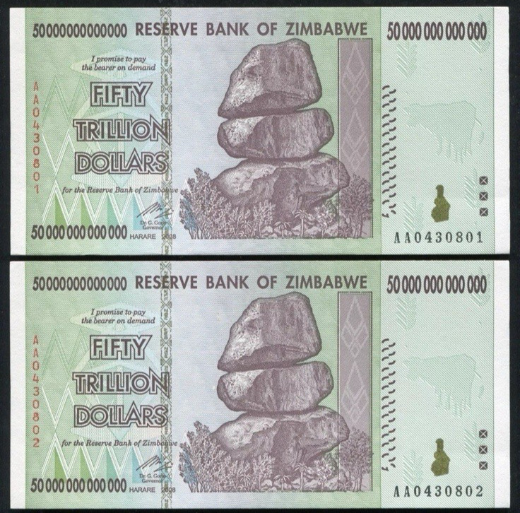Read more about the article 2008 50 TRILLION DOLLARS ZIMBABWE BANKNOTE  AA P-90 GEM UNC 50 TRILLION SERIES
