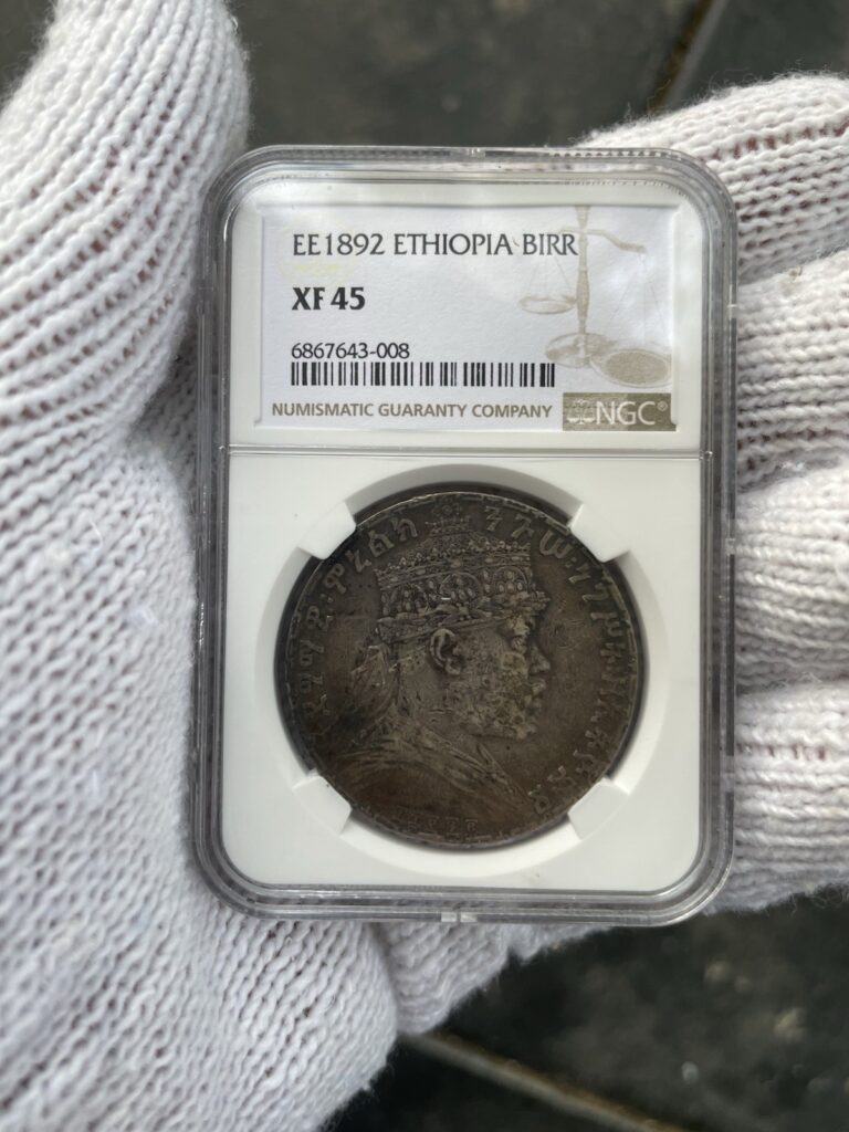 Read more about the article 1 Birr 1892 Ethiopia  Coin Silver   NGC XF 45