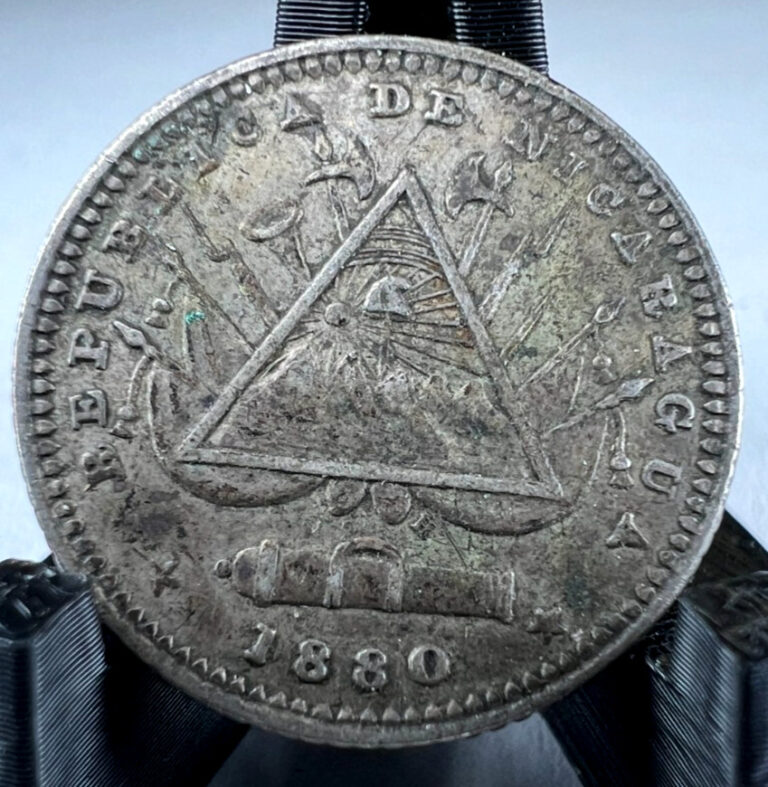 Read more about the article 1880 Nicaragua 10 Centavos KM# 3  Silver