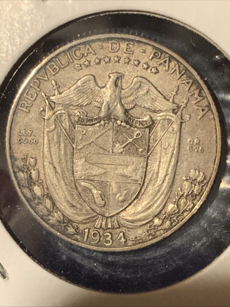 Read more about the article 1934 Panama 1/4 Balboa  ( Medio Balboa) .90 Silver San Francisco