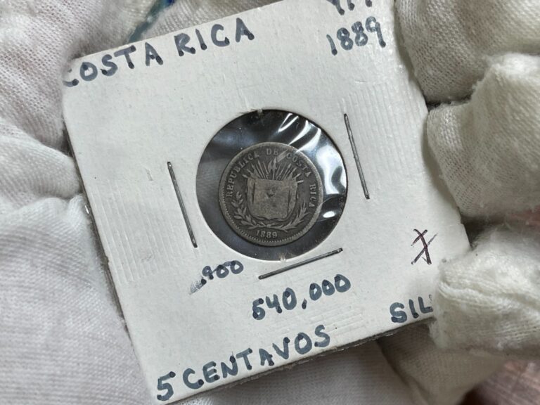 Read more about the article 1889 Costa Rica 5 Centavos Silver Coin Low Mintage