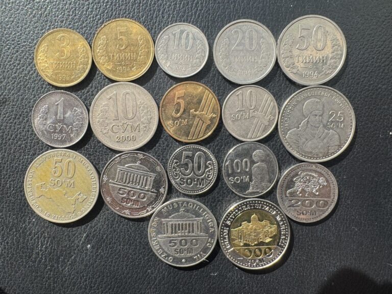 Read more about the article Uzbekistan 17 Circulation Type Coins Set  1994-2022 VF-UNC