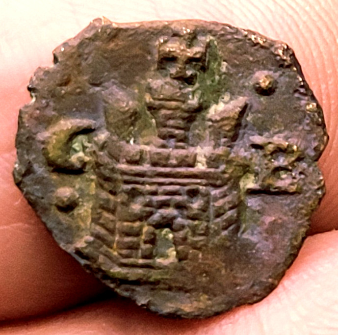 Read more about the article Old Spanish Coin 1556 – 1598 PIRATE TREASURE King Philip II BLANCA COB .79g