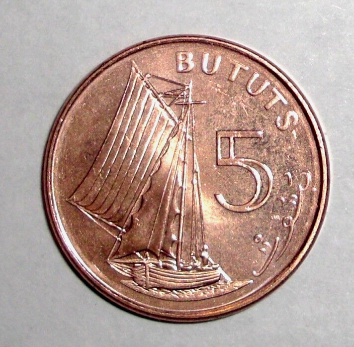 Read more about the article 1998 Gambia 5 bututs Coin Sailboat Ship Nautical