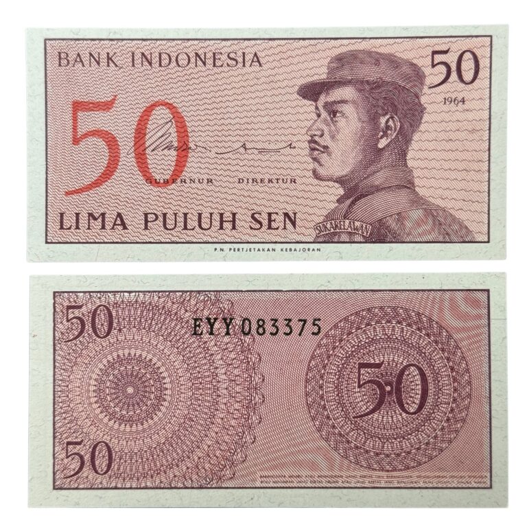 Read more about the article Indonesia P94(U) 50 Sen Banknote – UNC Currency! 🇮🇩 Free Shipping!