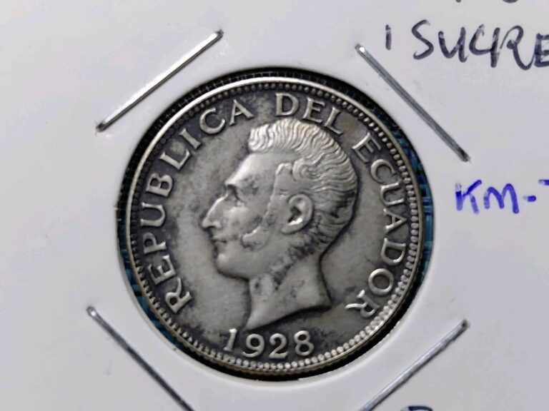 Read more about the article 🇪🇨 Ecuador  1 sucres  1928 KM-72  0.720 VF  Silver Coin 111525-1