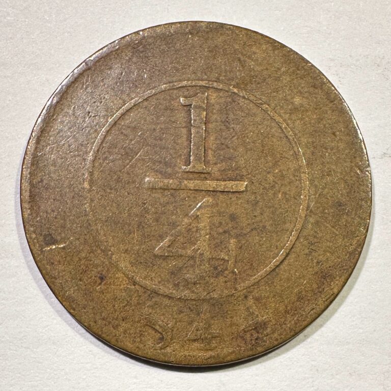 Read more about the article 1844 Dominican Republic 1/4 Real Circulated Brass Type Coin Scarce