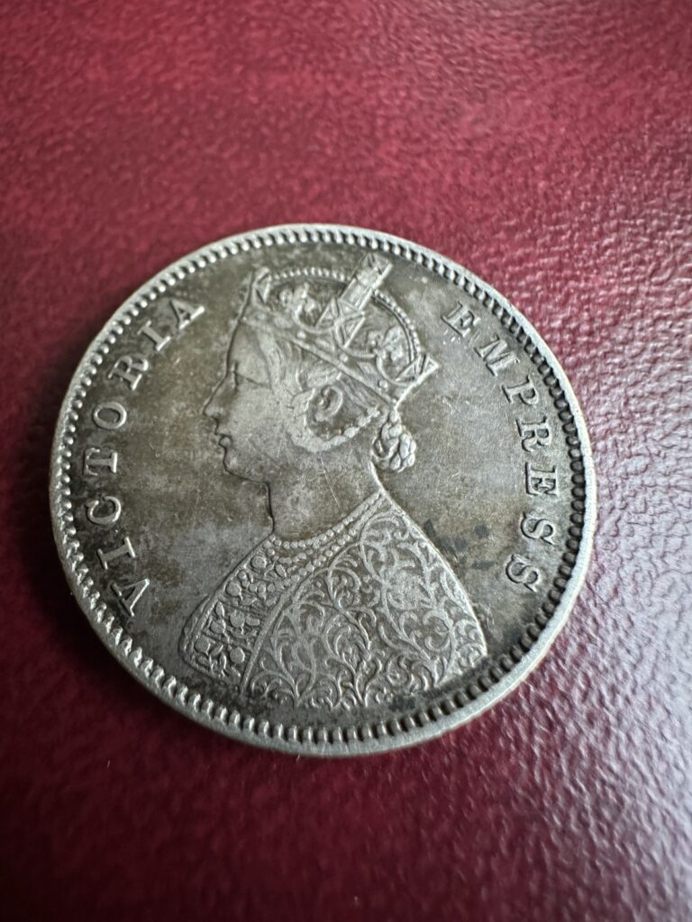 Read more about the article RARE 1884 VICTORIA EMPRESS BOMBAY MINT HALF RUPEE XF++ GRADE BRITISH INDIA