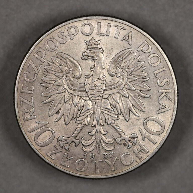 Read more about the article 1932 W Poland Silver 10 Zlotych Lustrous