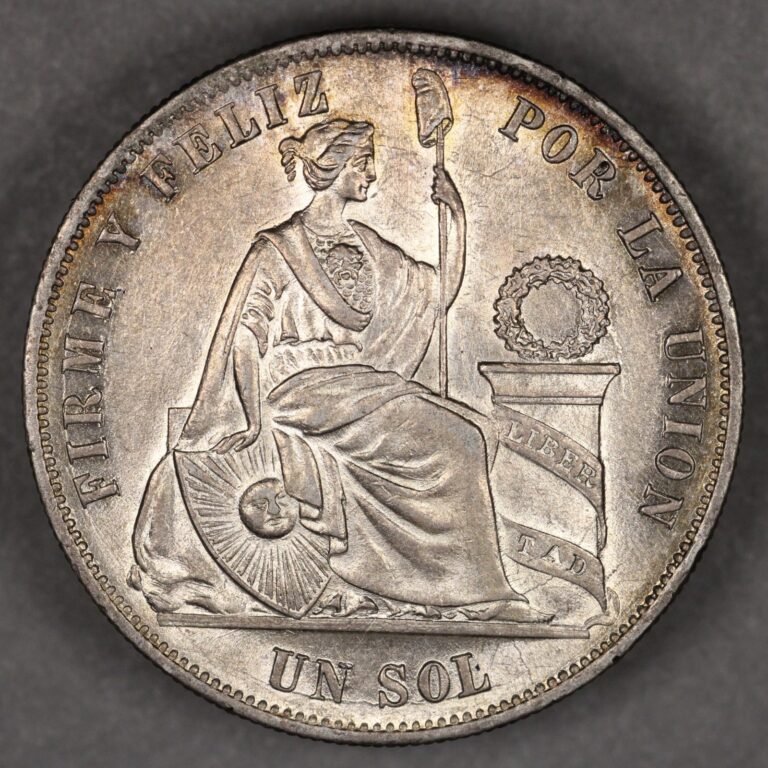 Read more about the article 1874 Peru Silver 1 Sol Lustrous