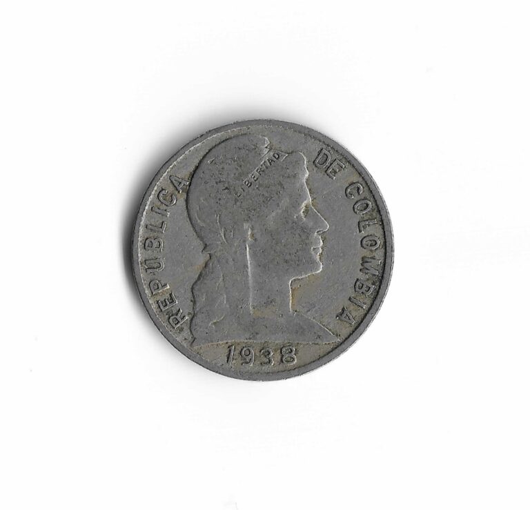 Read more about the article 1938 Colombia – 5 Centavos – 275 – Copper Nickel – 4g