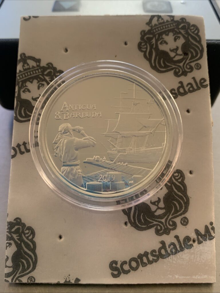 Read more about the article 2019 Antigua and Barbuda Silver Rum Runner Proof 1 oz Nice