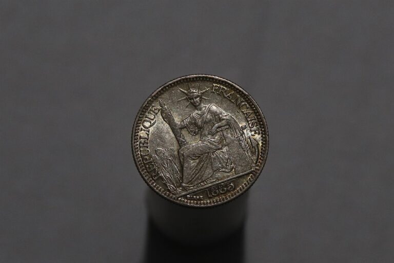 Read more about the article 🧭 🇻🇳 FRENCH INDO CHINA 10 CENTIMES 1885 RARE HIGH GRADE B88 #K9194