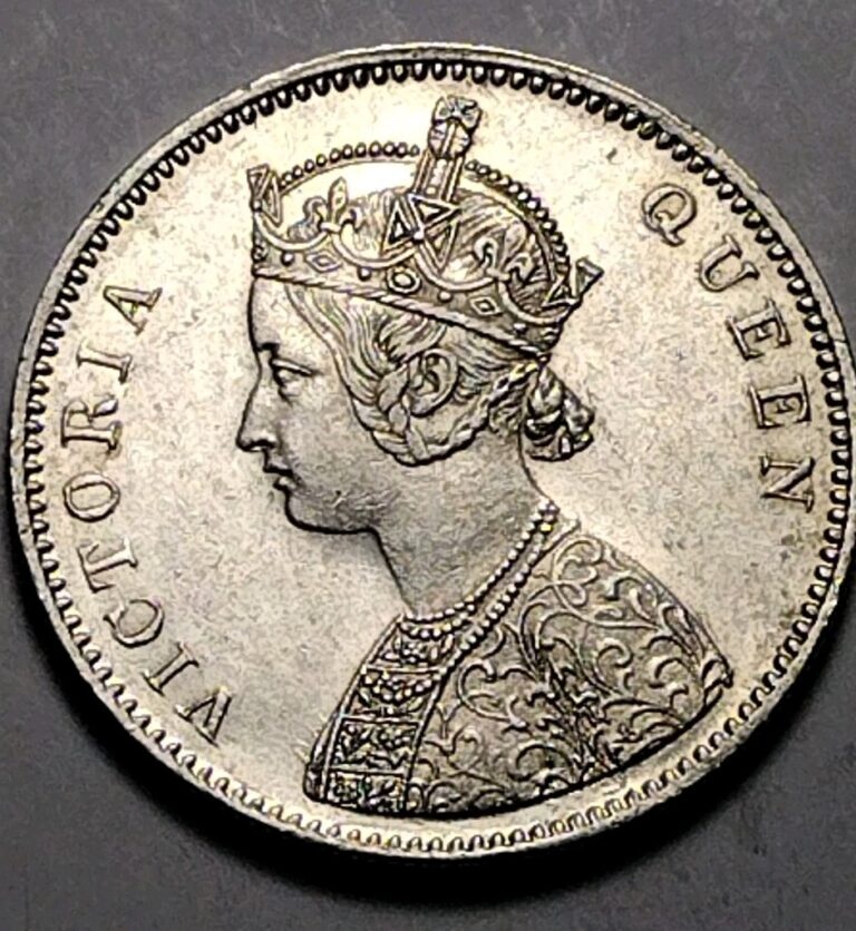 Read more about the article India 1862 British India 1 Rupee Silver Coin Queen Victoria 625-270