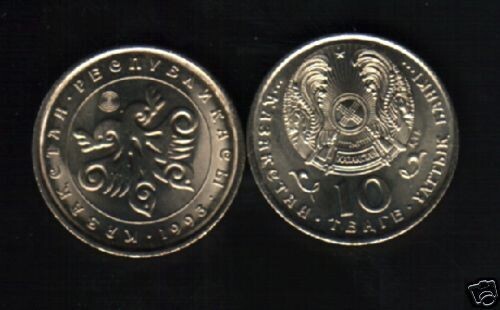 Read more about the article Kazakhstan 10 TENGE KM-10 1993 Kazakh Coat of Arms UNC World Currency COIN