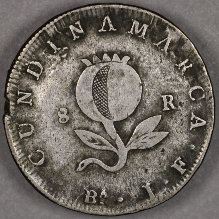 Read more about the article 1821 Ba JF Colombia Silver 8 Reales