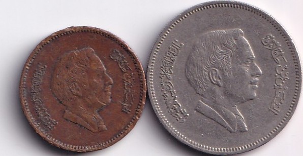 Read more about the article Two Jordan coins  5 and 50 fils  The Hashemite Kingdom of Jordan