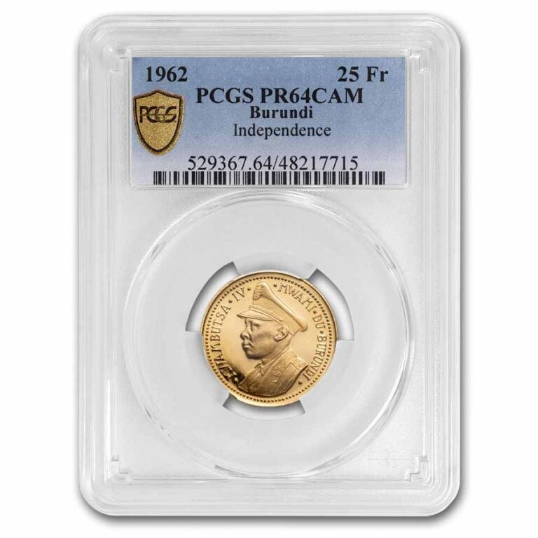 Read more about the article 1962 Burundi Gold 25 Francs Independence PR-64 Cameo PCGS