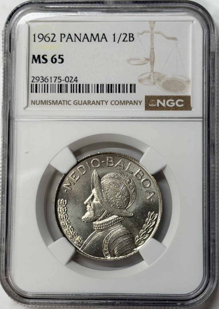 Read more about the article 1962 Panama 1/2 Balboa NGC MS65 ~ Silver