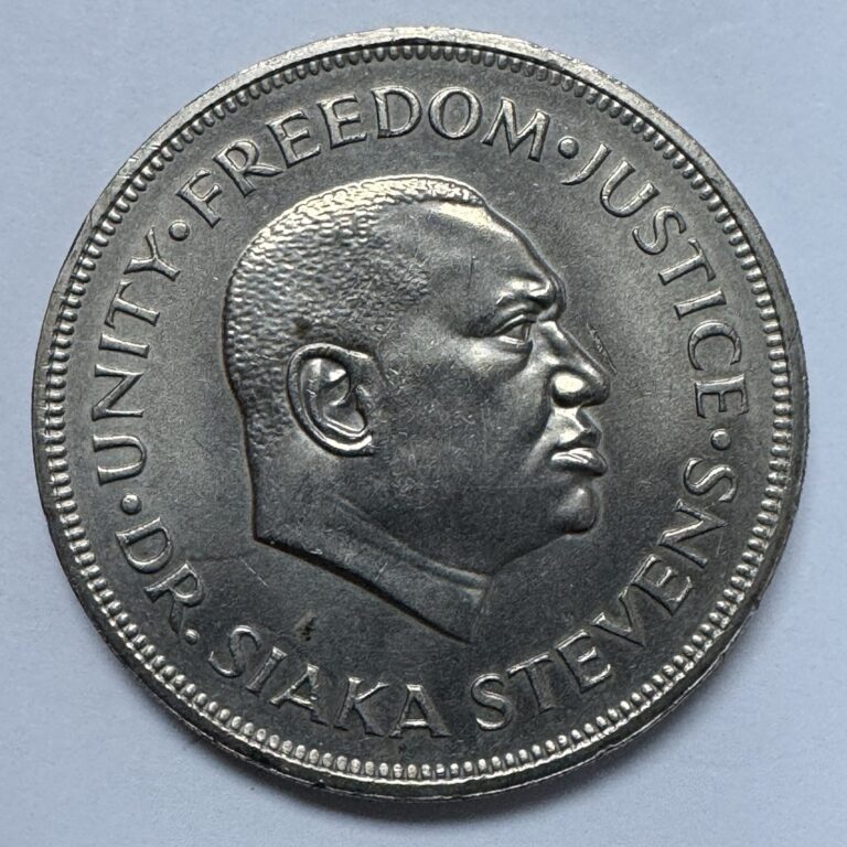 Read more about the article 1974 Sierra Leone 1 Leone Copper-Nickel Coin Bank 10th Anniversary