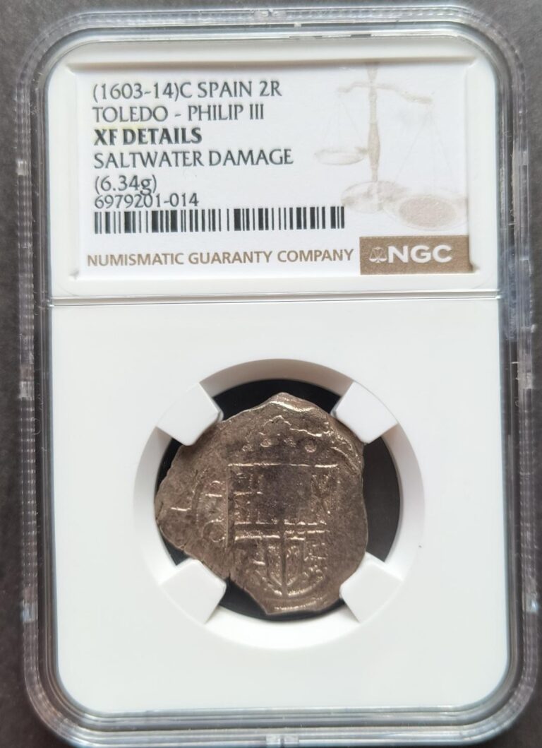 Read more about the article SPAIN 2 Reales Philip III (1603-12)TC cob coin