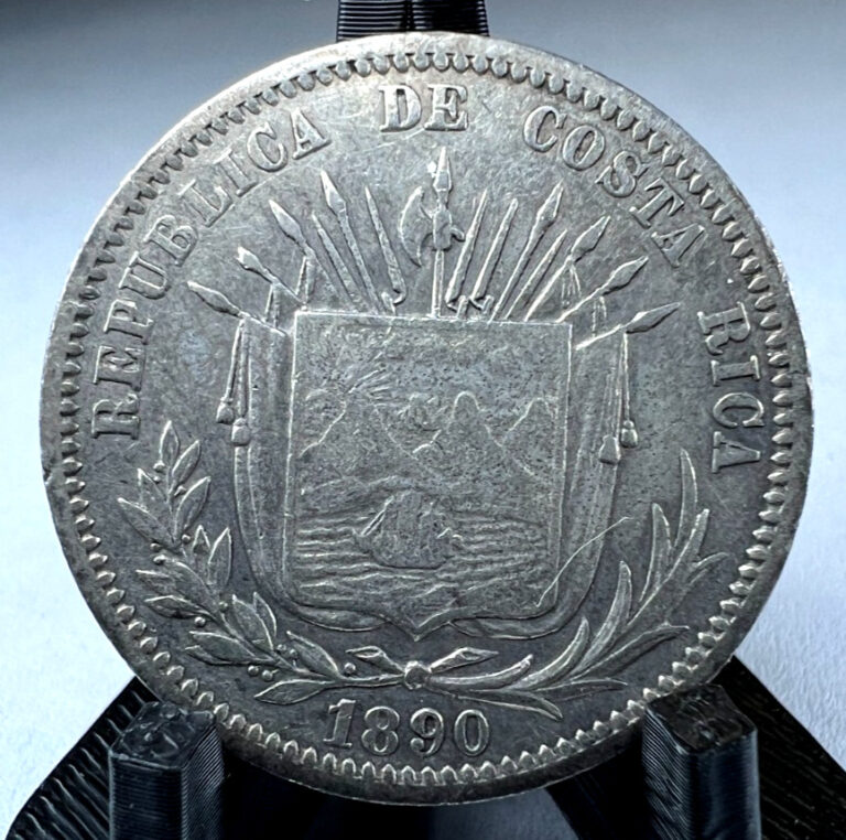 Read more about the article 1890 Costa Rica 25 Centavos  Silver  KM# 130