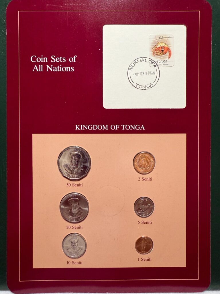 Read more about the article Franklin Mint Coins Of All Nations Set – Tonga 6 coins with card