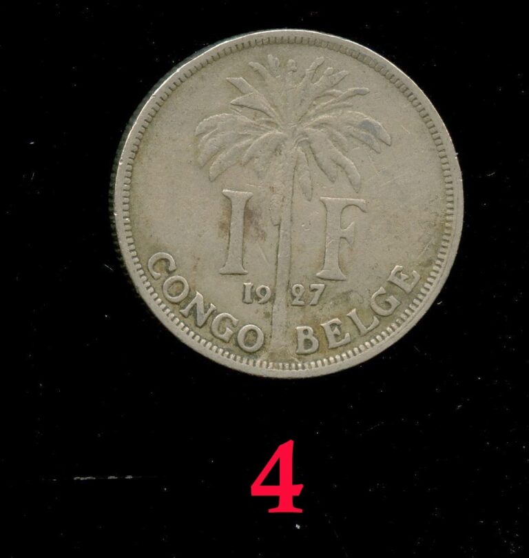 Read more about the article 1927 Coin Belgian Congo AFRICAN 1 Franc Nickel ESTATE LOT-#4 Circulated