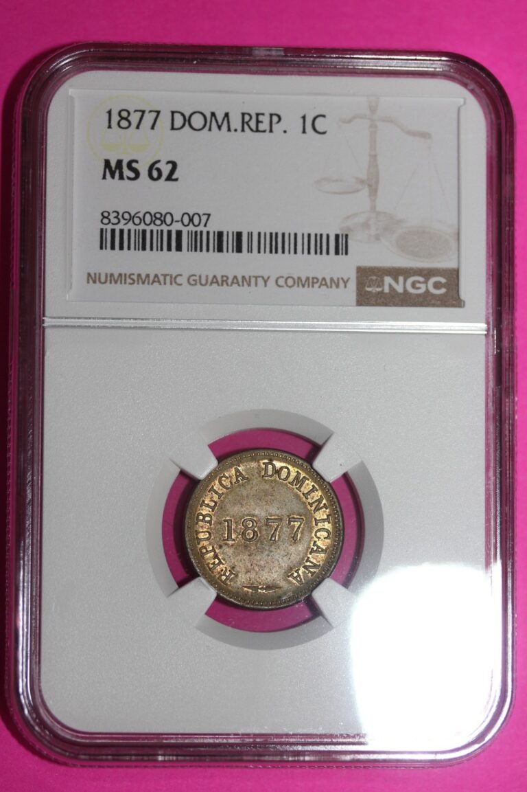 Read more about the article 1877 MS 62 Dominican Republic 1 Centavo Coin NGC Certified Graded Authentic 660