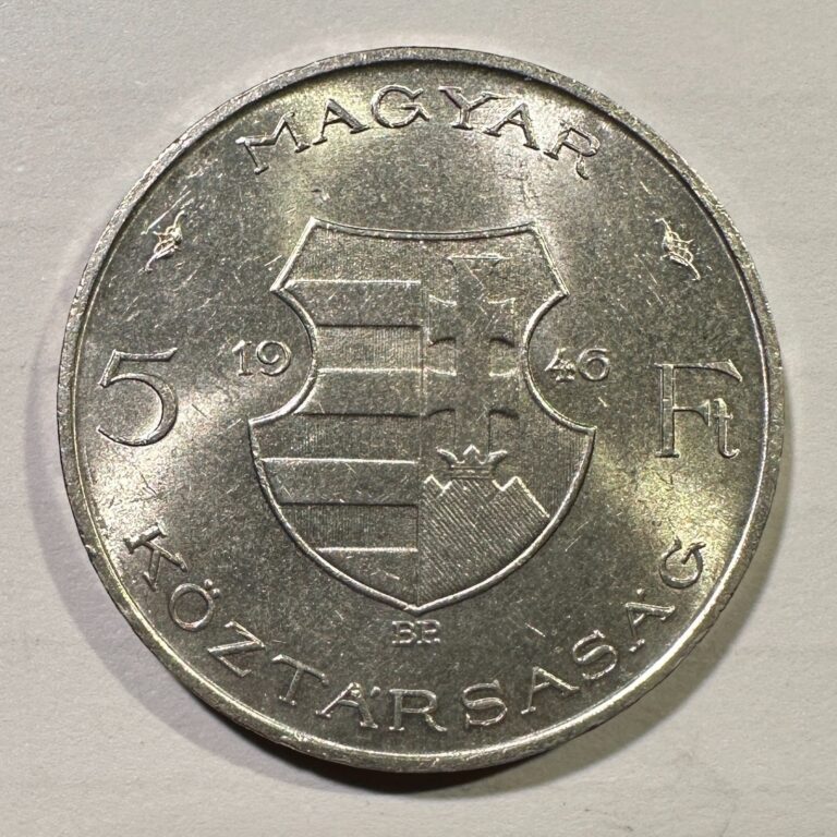 Read more about the article 1946 Hungary 5 Forint Silver Lajos Kossuth Key Date 39 802 Mintage