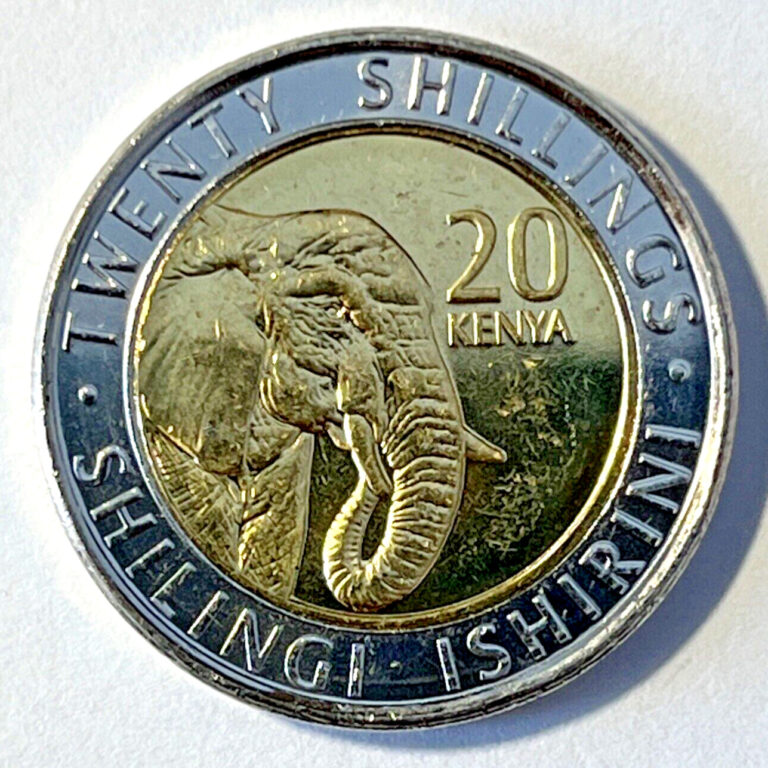 Read more about the article 2018 Kenya 20 shillings Bimetallic Coin African Bush Elephant Animal Wildlife