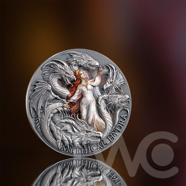 Read more about the article Mythical Hydra The Dragonology 2 oz Antique finish Silver Coin CFA Cameroon 2025