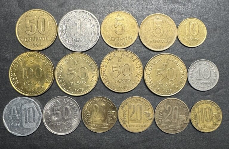 Read more about the article Argentina Coin Instant Collection Variety Lot Of 16 Coins World Foreign