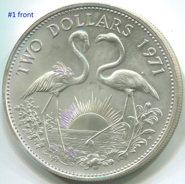 Read more about the article Bahama Islands 1971  2 Dollars UNC silver coin  low mintage  sterling silver