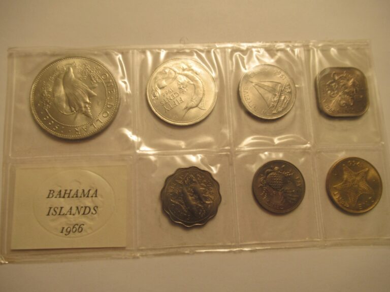 Read more about the article 1966 Bahamas Uncirculated Set  7 coins – 2 silver