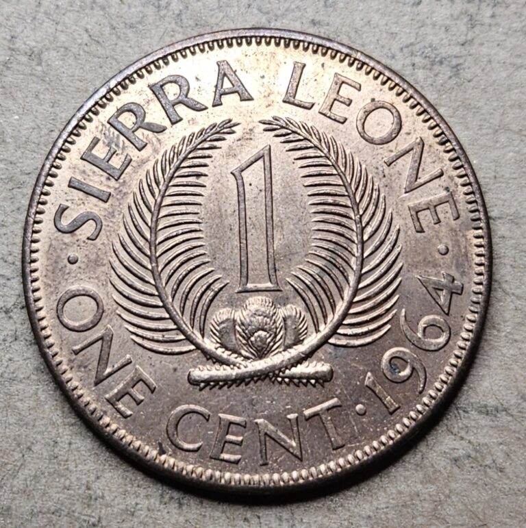 Read more about the article 1964 Sierra Leone One 1 Cent – Bronze Coin – KM# 17 – World Coin – Beautiful