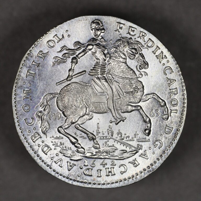 Read more about the article 1642 Austria Silver 2 Ducat 1963 Restrike Uncirculated