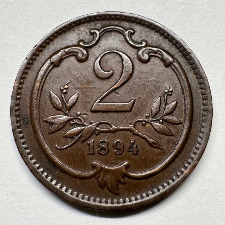 Read more about the article 1894 Austria 2 Heller – Coin #C-057