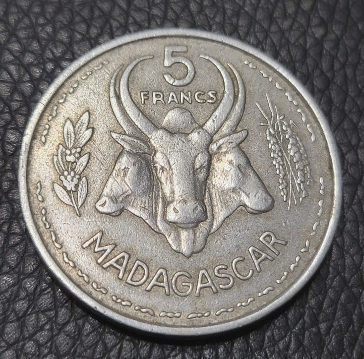 Read more about the article 1953 Madagascar 5 Francs Coin