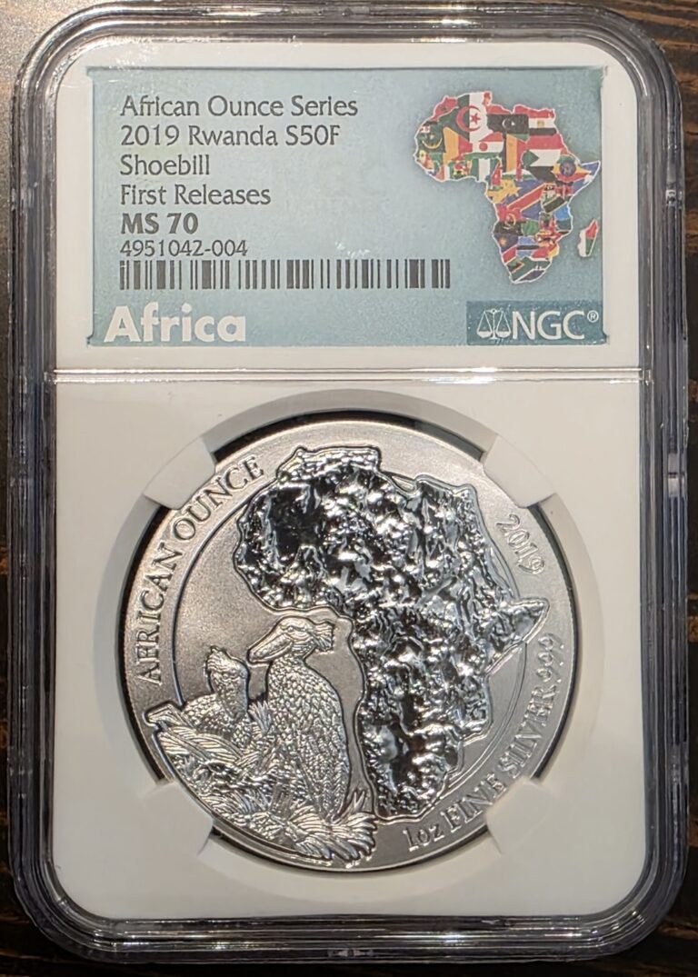 Read more about the article 2019 NGC MS70 Rwanda 1 OZ Fine Silver .999 African Oz Series Shoebill