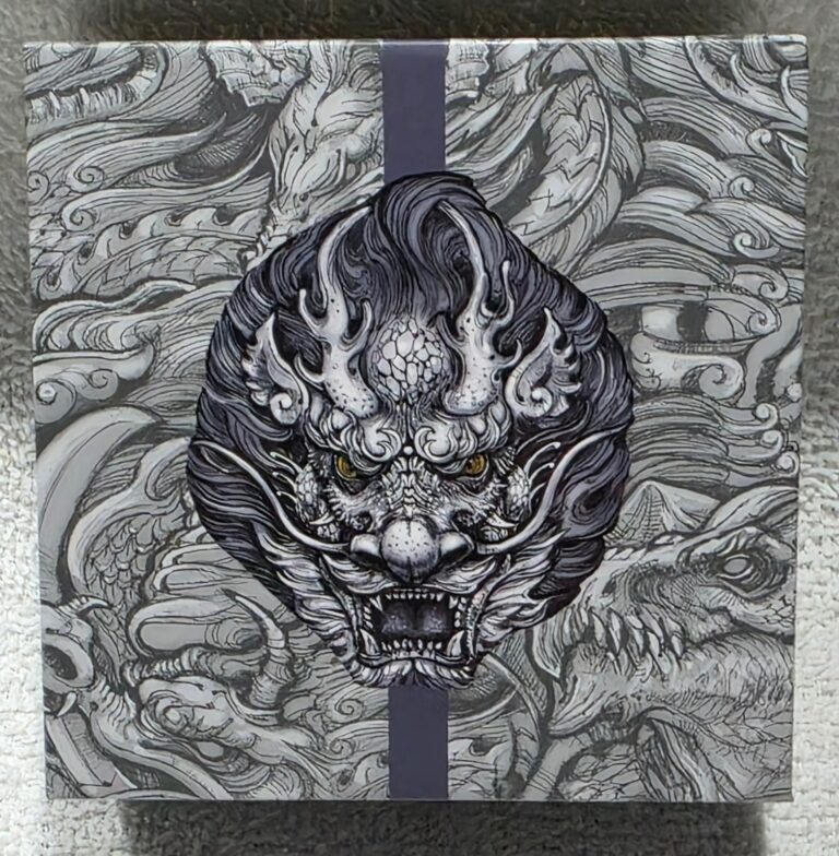 Read more about the article 2023 2oz Silver Chad 10000 Francs Nine Sons Dragon King Coin Antiqued Box COA