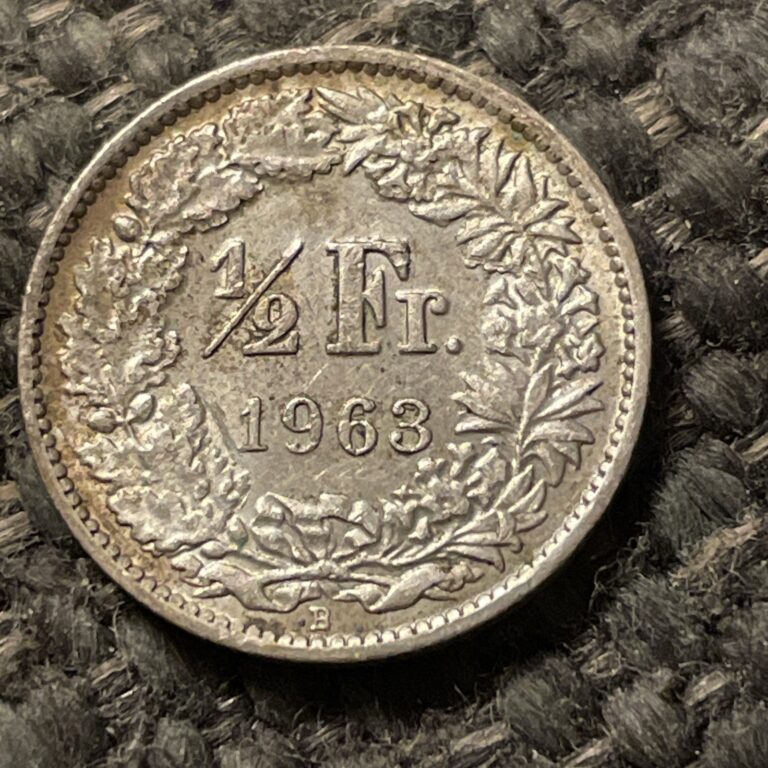 Read more about the article 1963-B Switzerland Silver 1/2 Franc Coin
