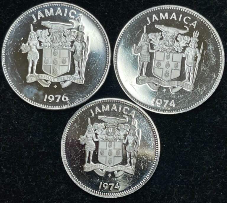 Read more about the article 1974-1976 Jamaica 3 Proof Coins Lot Excellent Condition