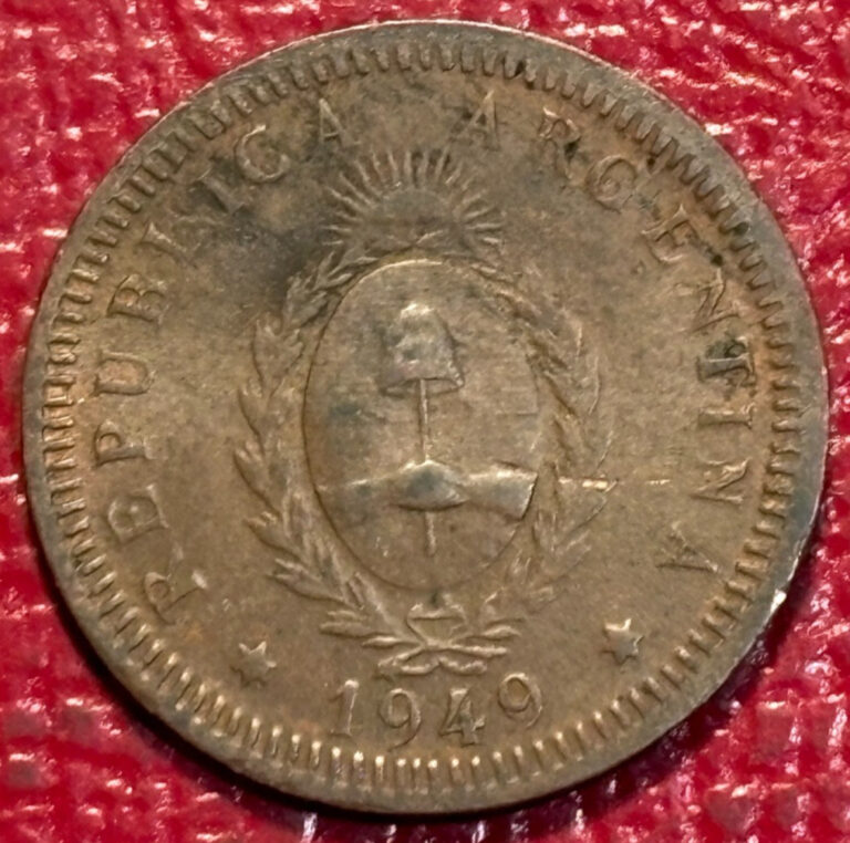 Read more about the article VINTAGE HIGHER GRADE 1949 ARGENTINA 2 CENTAVOS COIN-OCT797