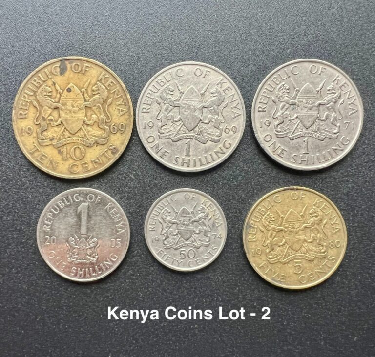 Read more about the article LOT OF 6 KENYA COINS (1969 – 2005)