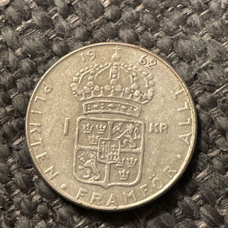 Read more about the article 1962  Sweden Silver One Krona Coin
