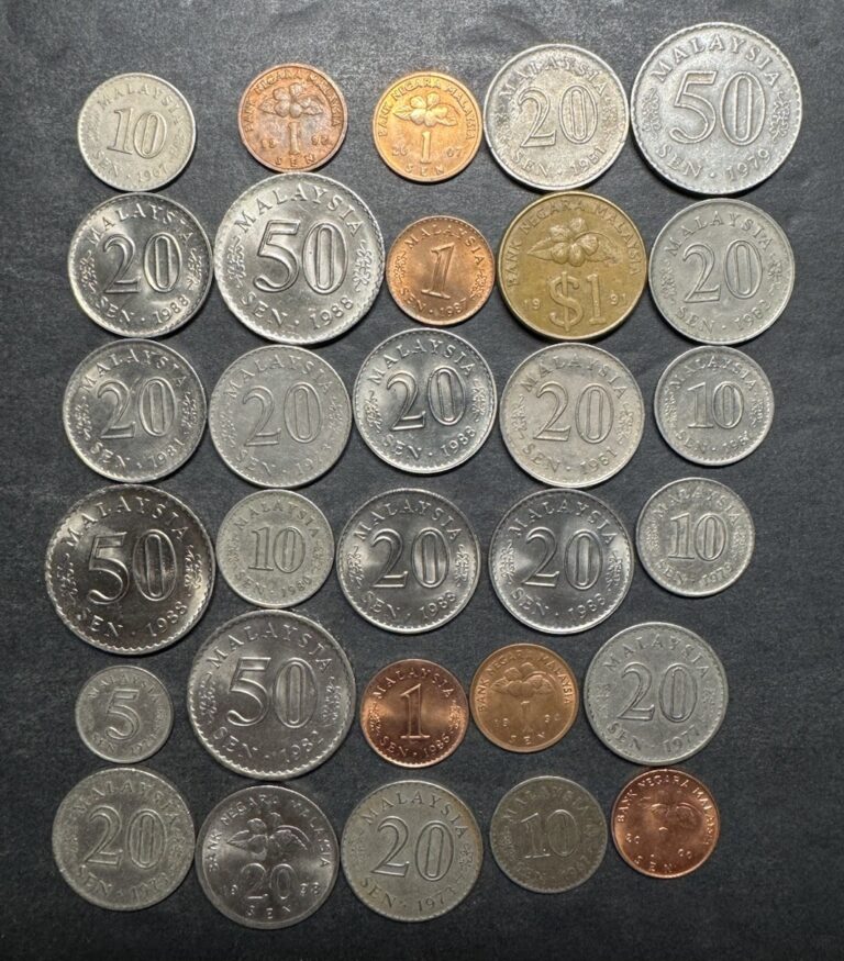 Read more about the article Old MALAYSIA Coin Lot 1967 – PRESENT 30 Excellent Coins Instant Collection