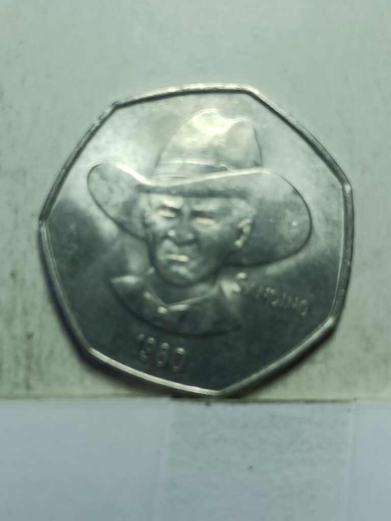Read more about the article World Coin – Nicaragua – Augusto Sandino 5 Cordobas 1980