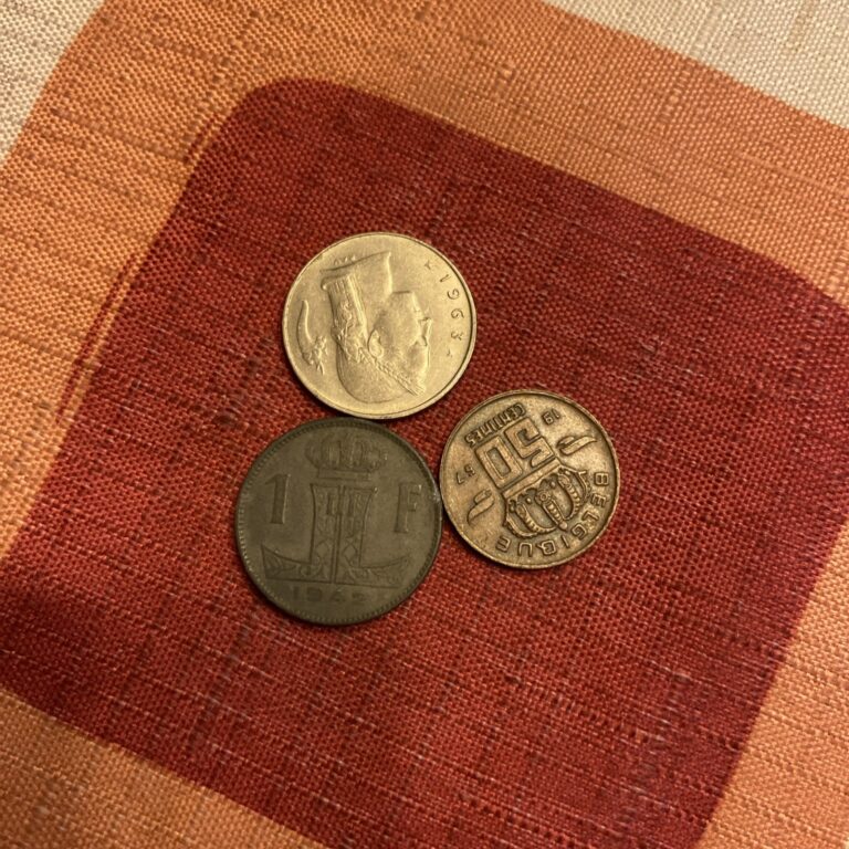 Read more about the article BELGIUM 1 FRANC 1942 WWII  1963 Franc  1967 50 Centimes – 3Coins